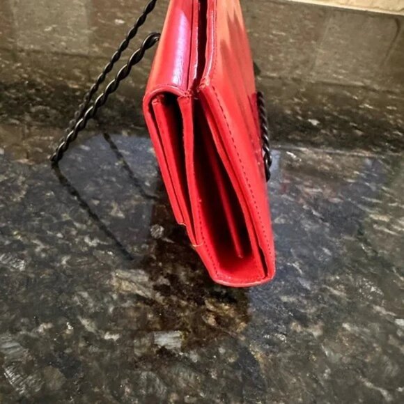 Gucci Patent Leather Long Wallet Red w/ Silver Hardware - Picture 8 of 13